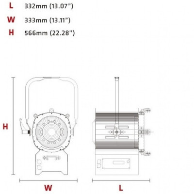 STUDIO FRESNEL LED 120W BI-COLOR